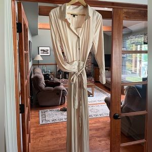 Banana republic silk button up skirt dress